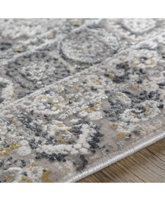 Solar SOR-2313 Gray 3' x 8' Runner Area Rug