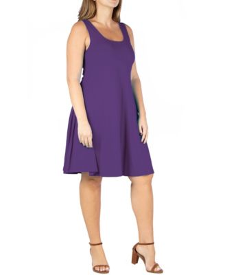 Plus Size Fit and Flare Knee Length Tank Dress
