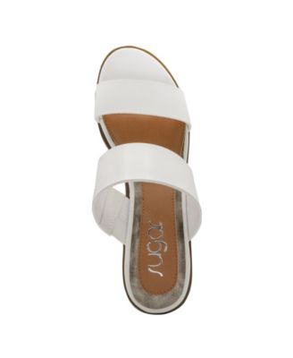 Women's Halo Two-Band Block-Heel Slides