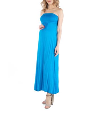 Sleeveless Empire Waist Maternity Maxi Dress