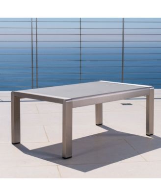 Cape Coral Outdoor Coffee Table with Glass Top