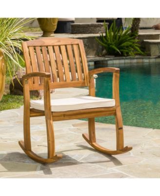 Dewitt Outdoor Rocking Chair with Cushion