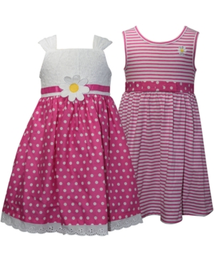 Blueberi Boulevard Baby Girls 2-Pack Pink & White Sundresses