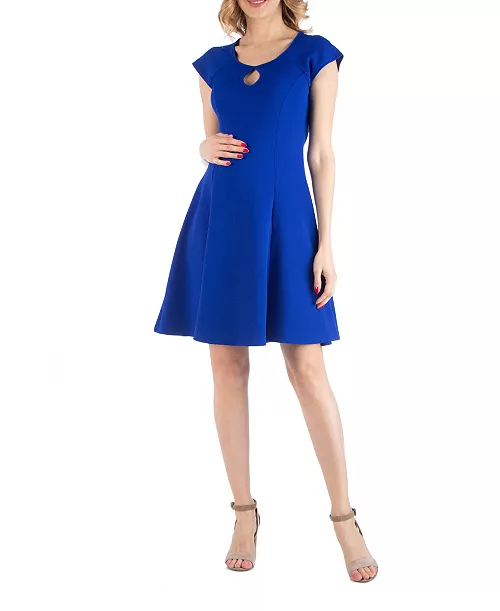 maternity dress with keyhole neck