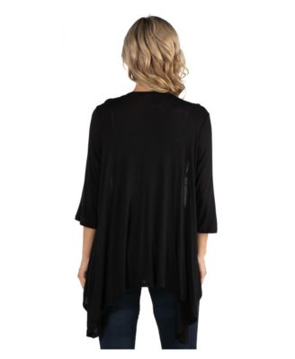 Elbow Length Sleeve Maternity Open Cardigan