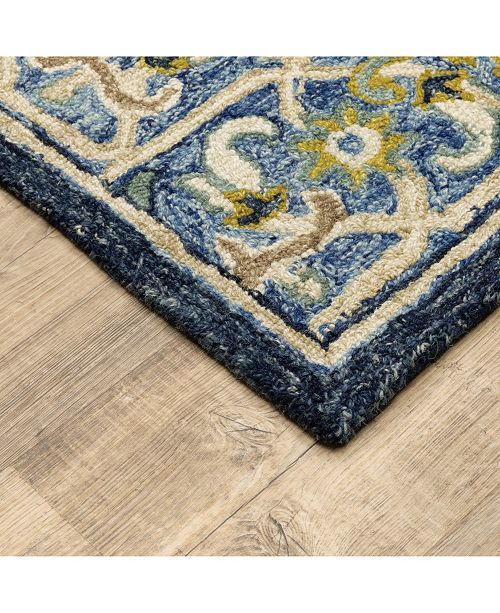 JHB Design Garden GAR05 Navy 10' x 13' Area Rug & Reviews Rugs Macy's