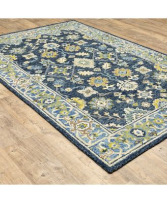 Alfresco 28405 Navy 3'6" x 5'6" Area Rug