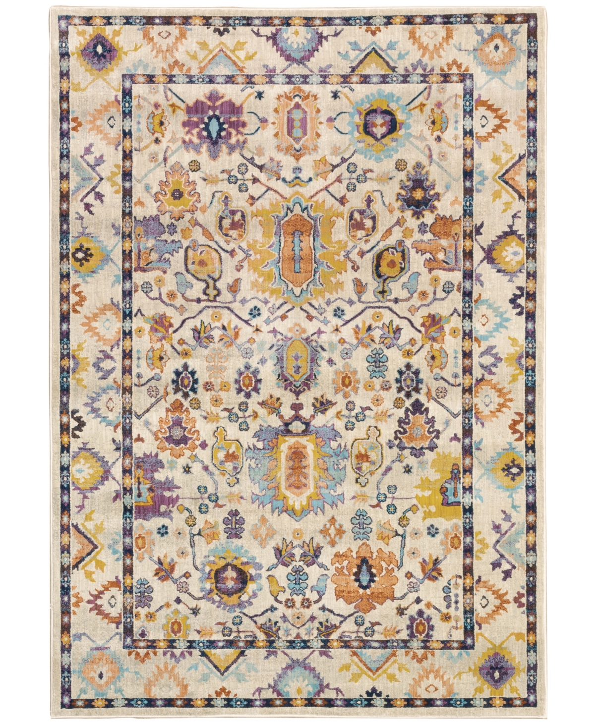 Jhb Design Arcadia ARC12 Beige 5'3in x 7'6in Area Rug - Beige