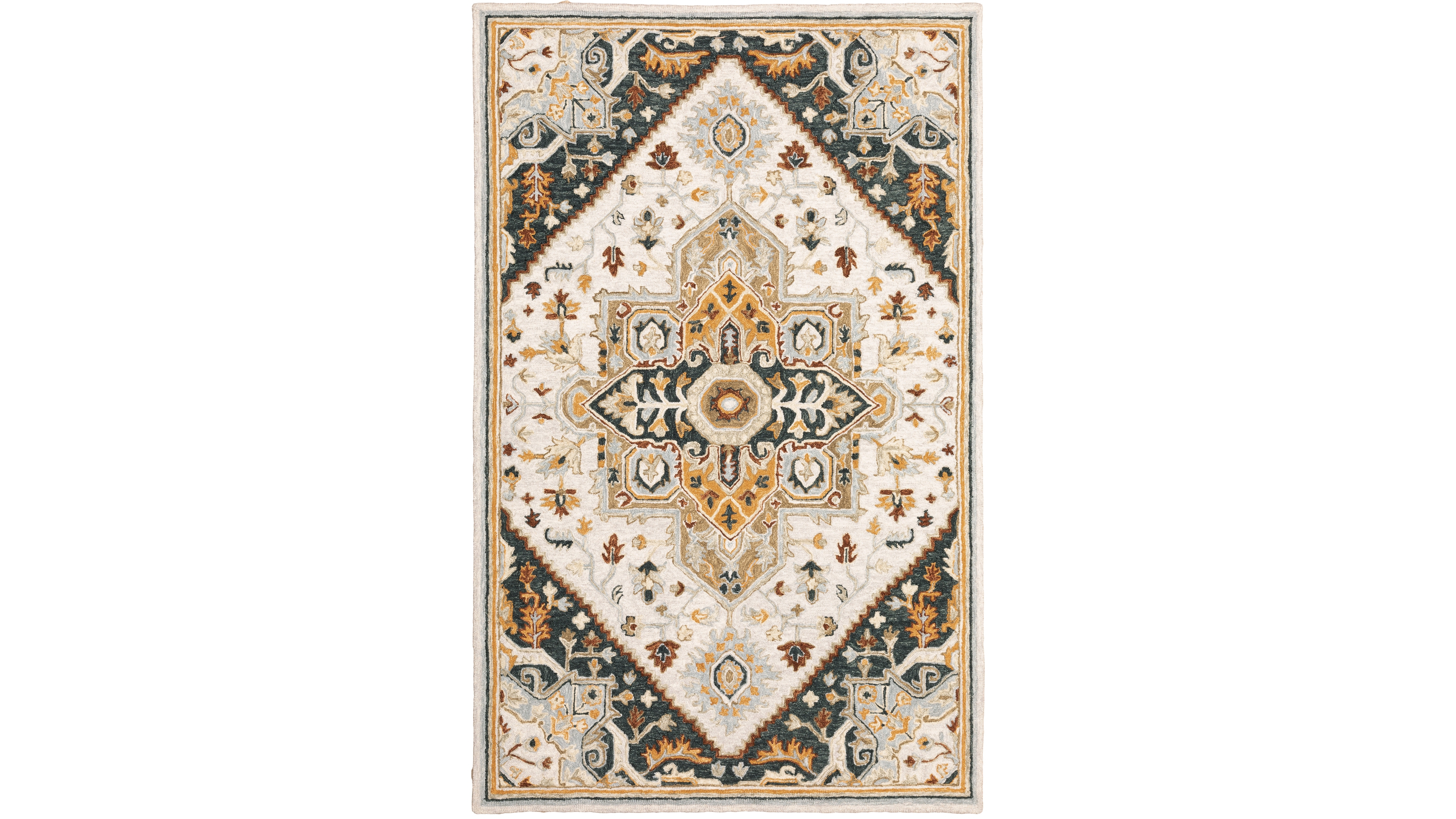 Oriental Weavers Alfresco 28407 Ivory 3'6" x 5'6" Area Rug
