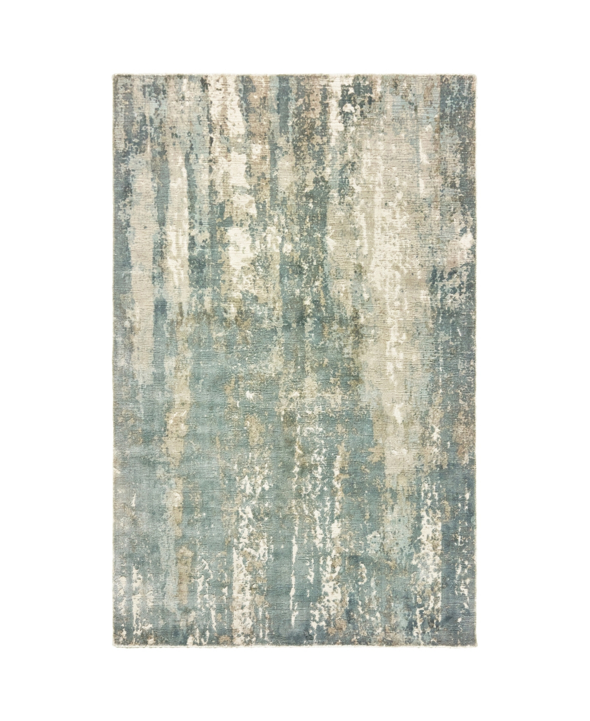 Jhb Design Creation CRE02 Blue 9' x 12' Area Rug - Gray