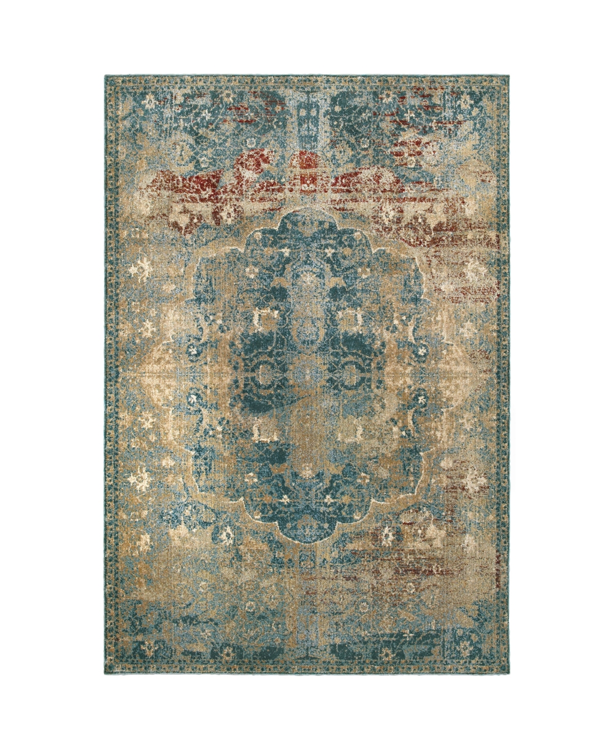 Jhb Design Gotham GOT07 Gold 9'10in x 12'10in Area Rug - Navy