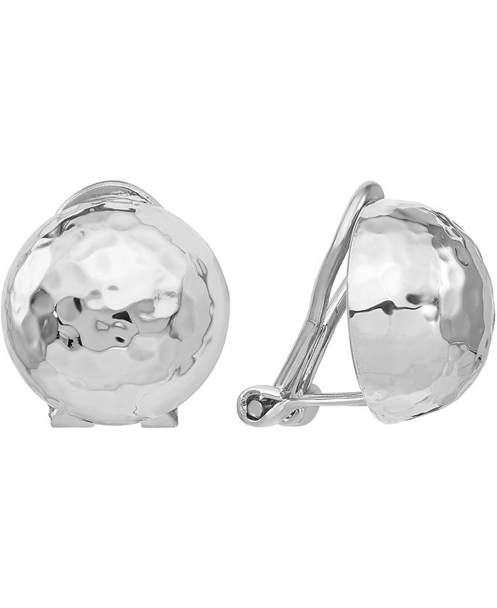 Macy's - Hammered Button Clip-On Earrings
