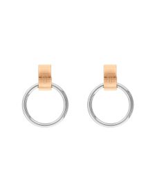 Women's Two-Tone Stainless Steel Earrings