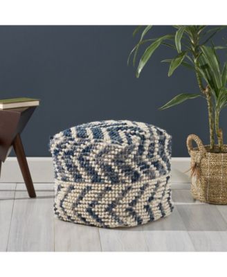 Noble House Freesia Boho Large Ottoman Pouf - Macy's