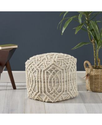 Noble House Bluffside Boho Ottoman Pouf - Macy's