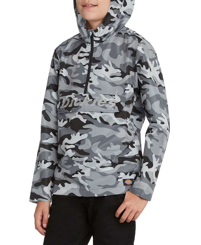 Dickies Big Boys Camouflage Anorak with Reflective Print Jacket ...