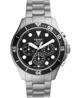 Fossil - Men's Chronograph Mega Machine Stainless Steel Bracelet Watch 46mm