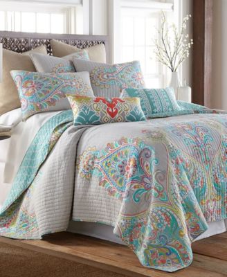 Levtex Deniza Reversible Damask Quilt Sets