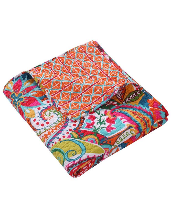 Levtex Rhapsody Paisley Reversible Quilted Throw, 50