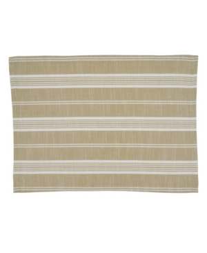 Saro Lifestyle Striped Placemat Set Of 4 In Khaki