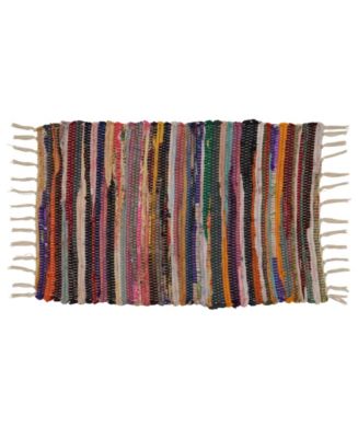 Saro Lifestyle Multi-Colored Chindi Placemat Set of 4 - Macy's