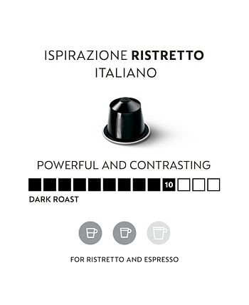 Nespresso - Capsules OriginalLine, Ispirazione Ristretto Italiano, Dark Roast Coffee, 50-Count Espresso Pods, Brews 1.35oz