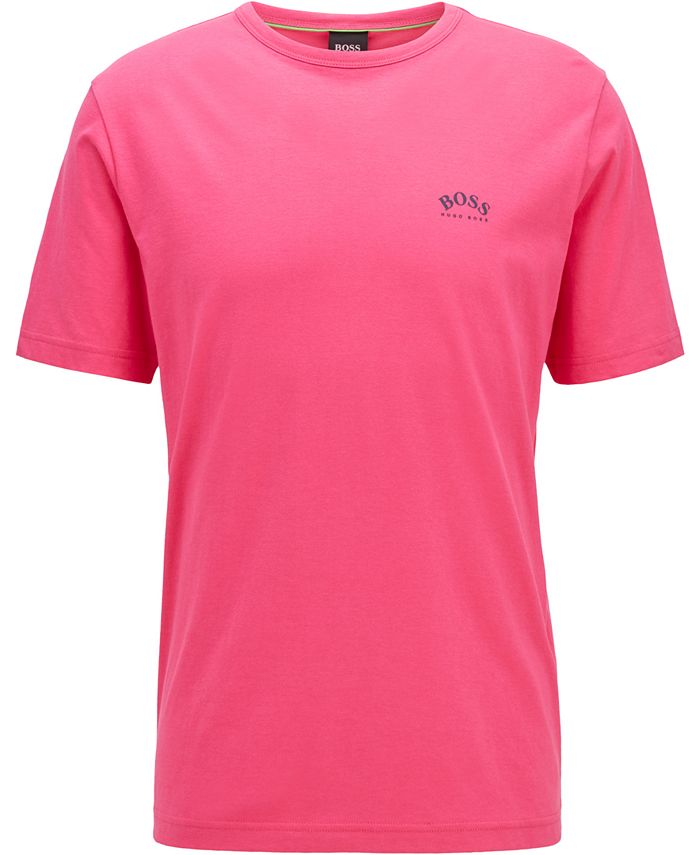 Hugo Boss BOSS Men's Tee Curved Bright Pink T-Shirt & Reviews - Hugo ...