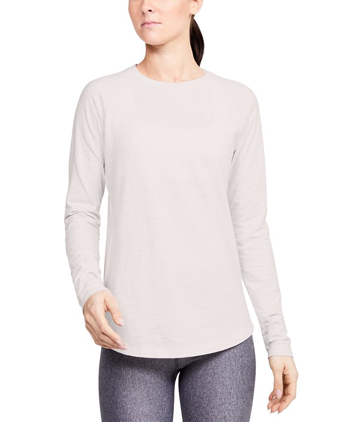 Under Armour Women's Charged Cotton® Adjustable Long-Sleeve T-Shirt ...
