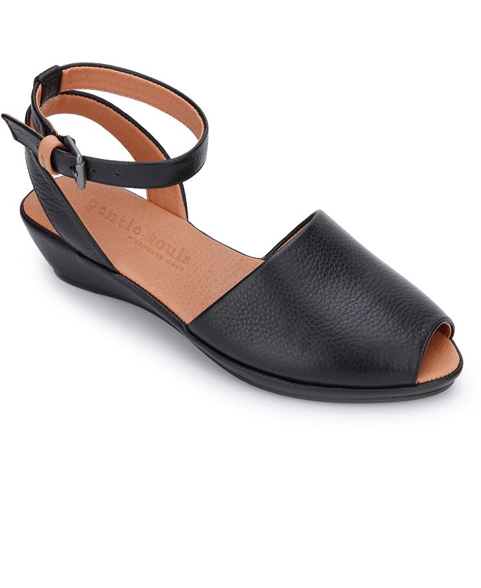 Gentle Souls by Kenneth Cole Women's Lily Ankle-Wrap Wedge Sandals - Macy's