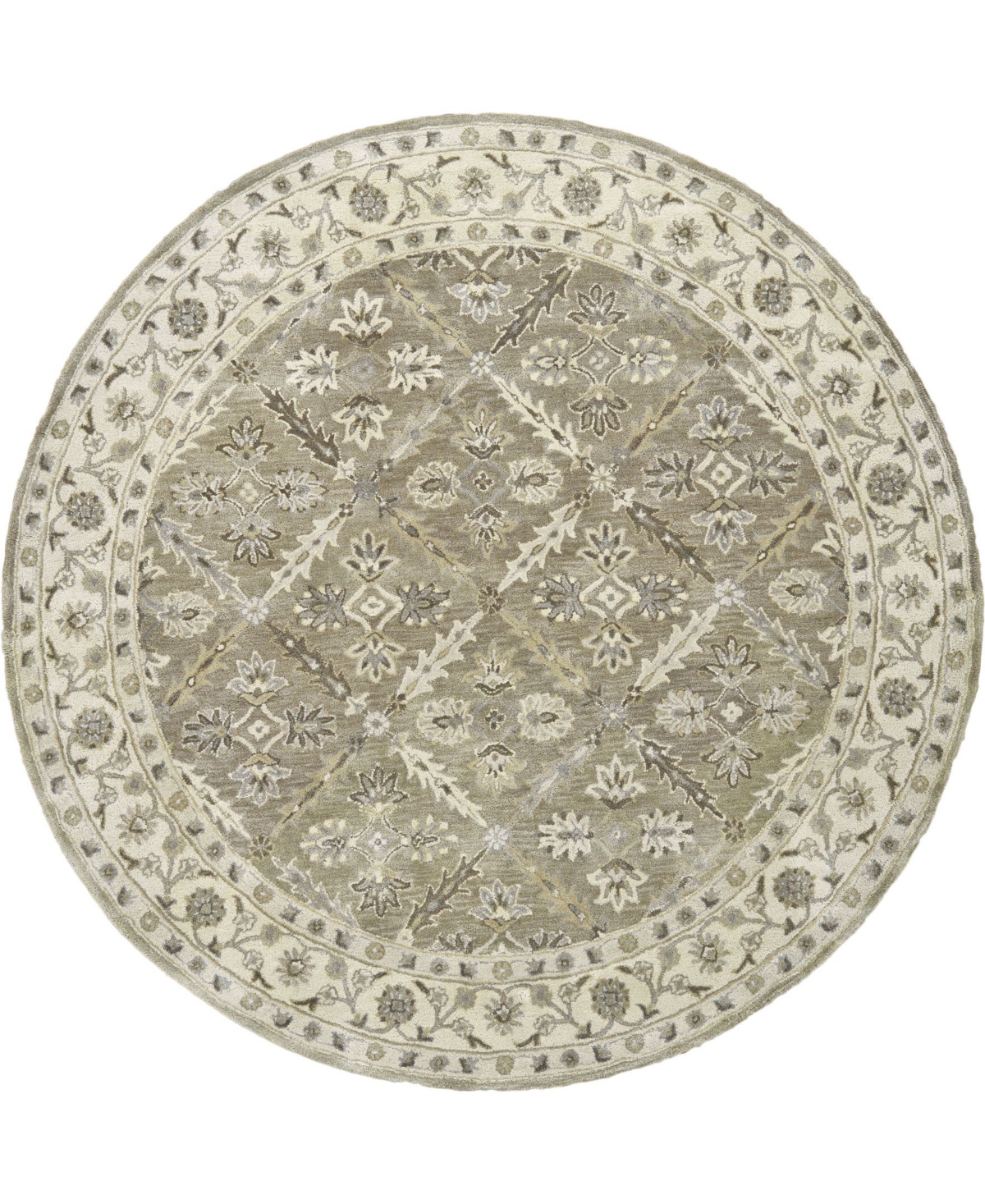 Feizy Zoie R8424 Sage 10' x 10' Round Rug - Sage