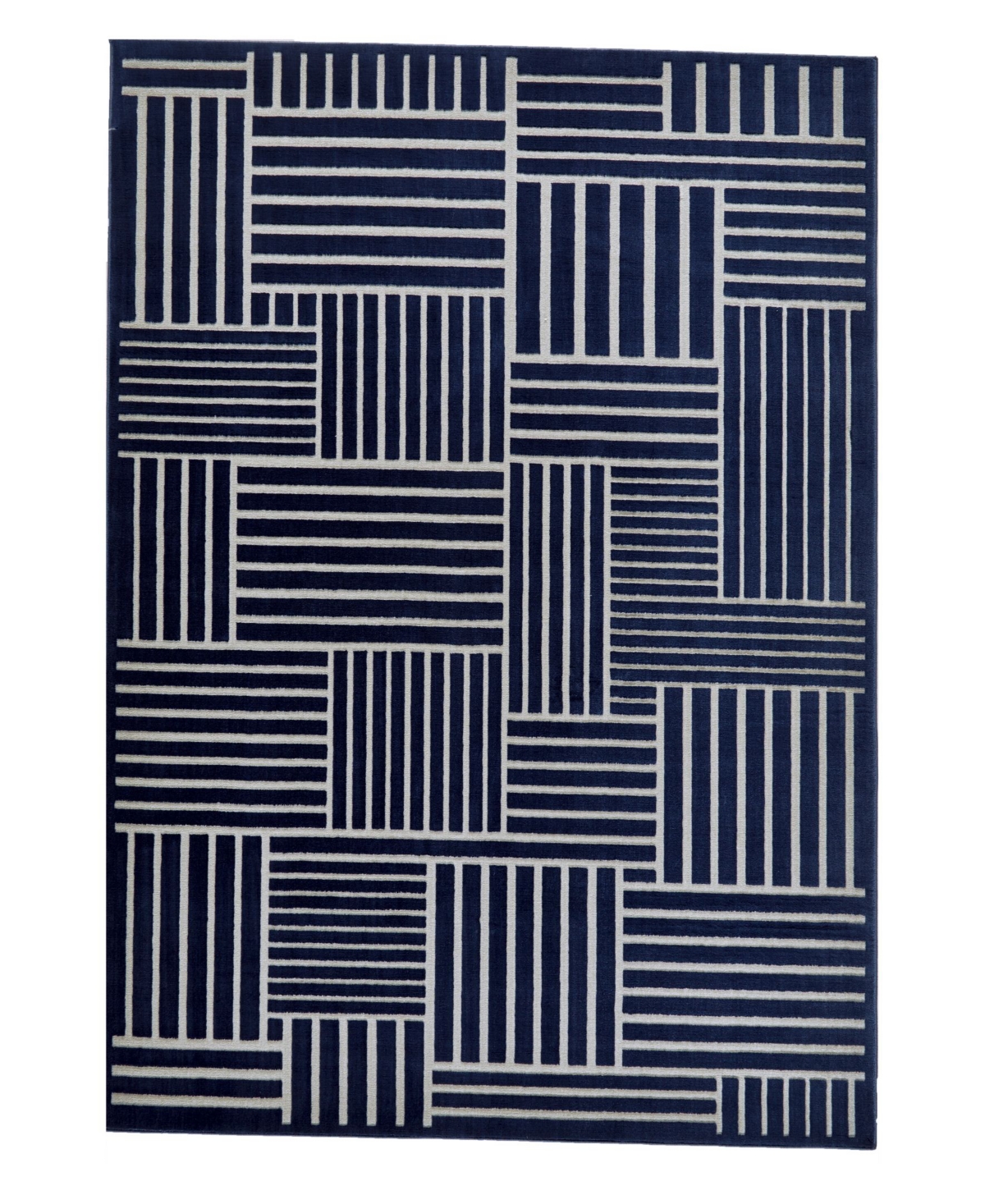 Closeout! Feizy Angel R3836 6'7in x 9'6in Area Rug - Navy