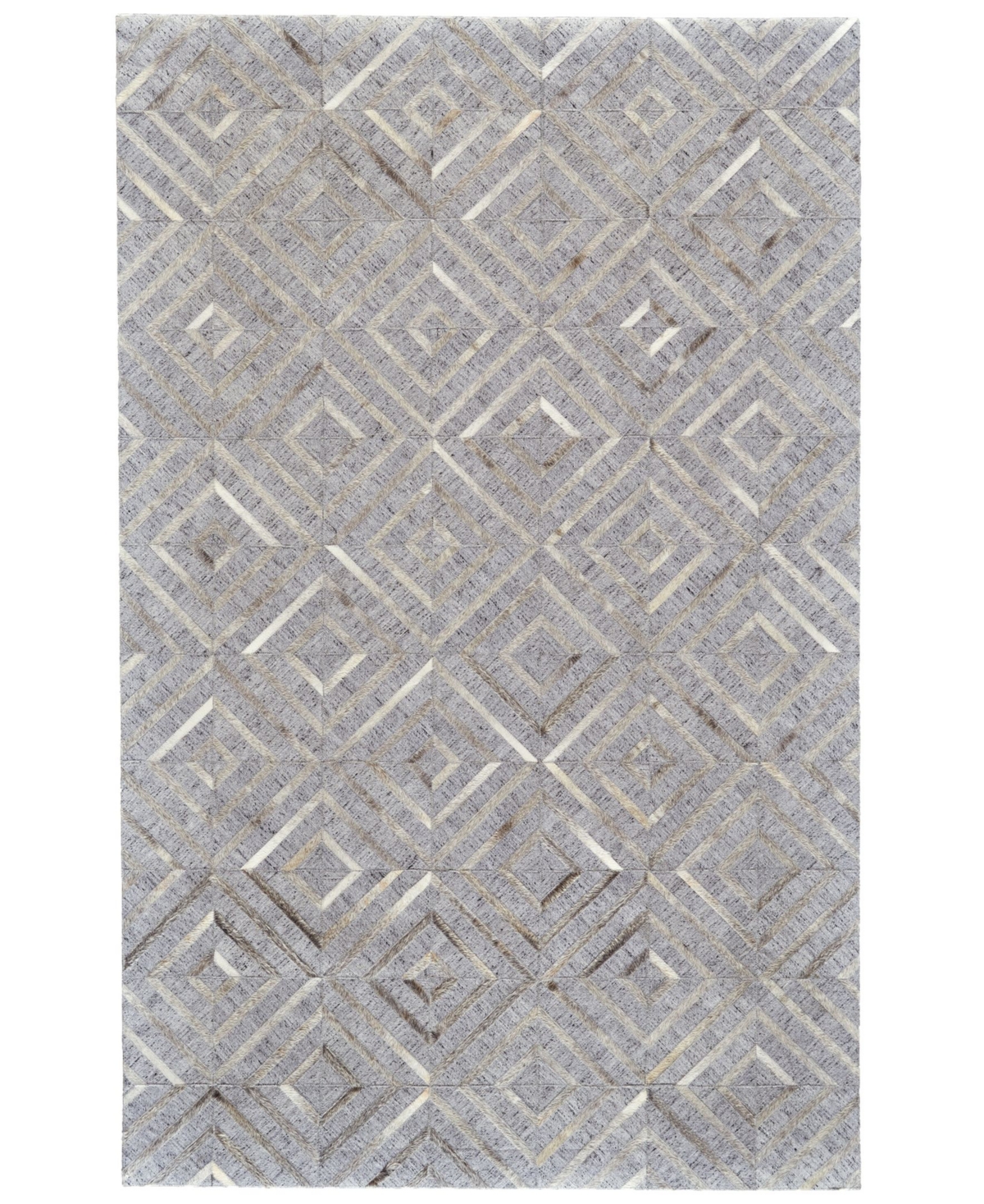 Feizy Lainey R0754 Gray 9'6in x 13'6in Area Rug - Bisque