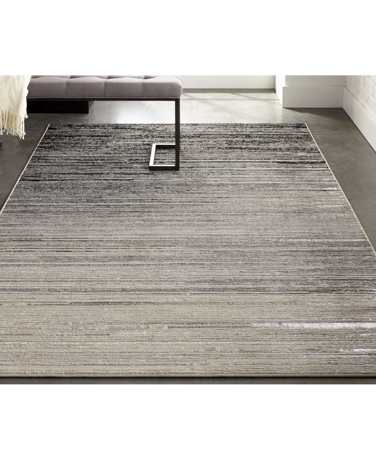 Feizy Micah R3337 Black 8' x 11' Area Rug