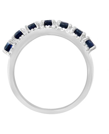 LALI Jewels - Sapphire (1-1/3 ct. t.w.) & Diamond (1/3 ct. t.w.) Ring in 14k White Gold