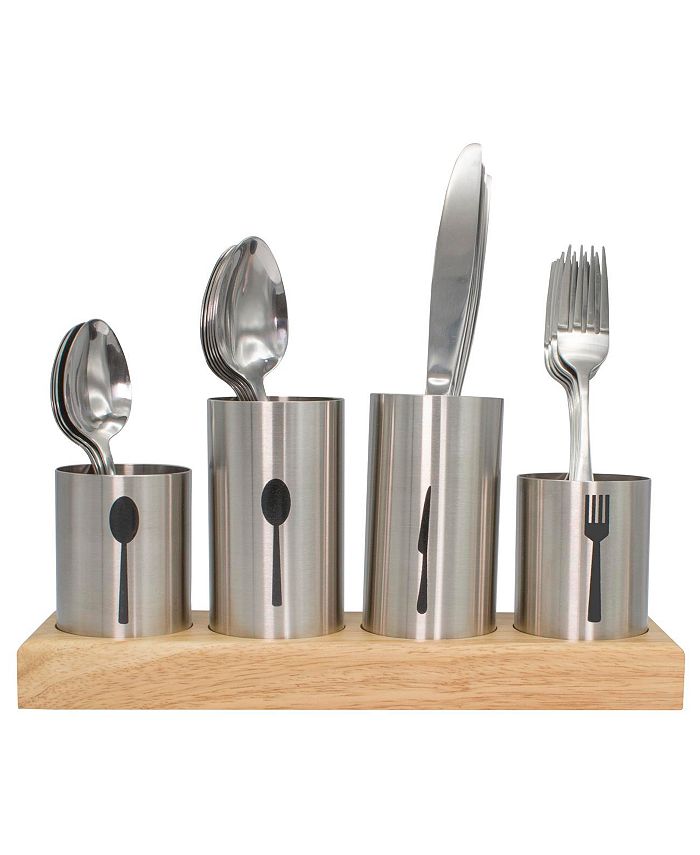 Sorbus Stainless Steel Flatware Organizer Caddy with Base Macy's