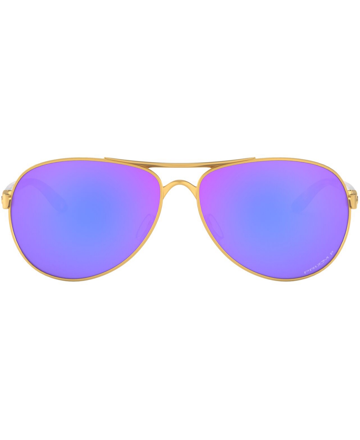 Shop Oakley Women's Polarized Sunglasses, Oo4079 In Satin Gold,prizm Violet Polarized
