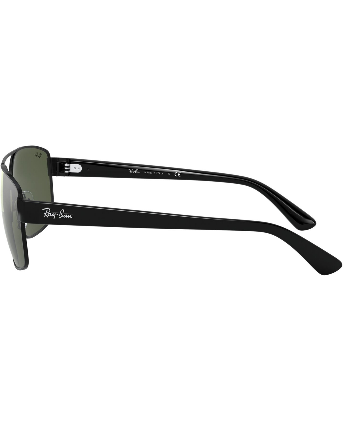 Ray Ban Rb3663 Sunglasses Grey Frame Green Lenses Polarized 60-17 In Shiny Black,green