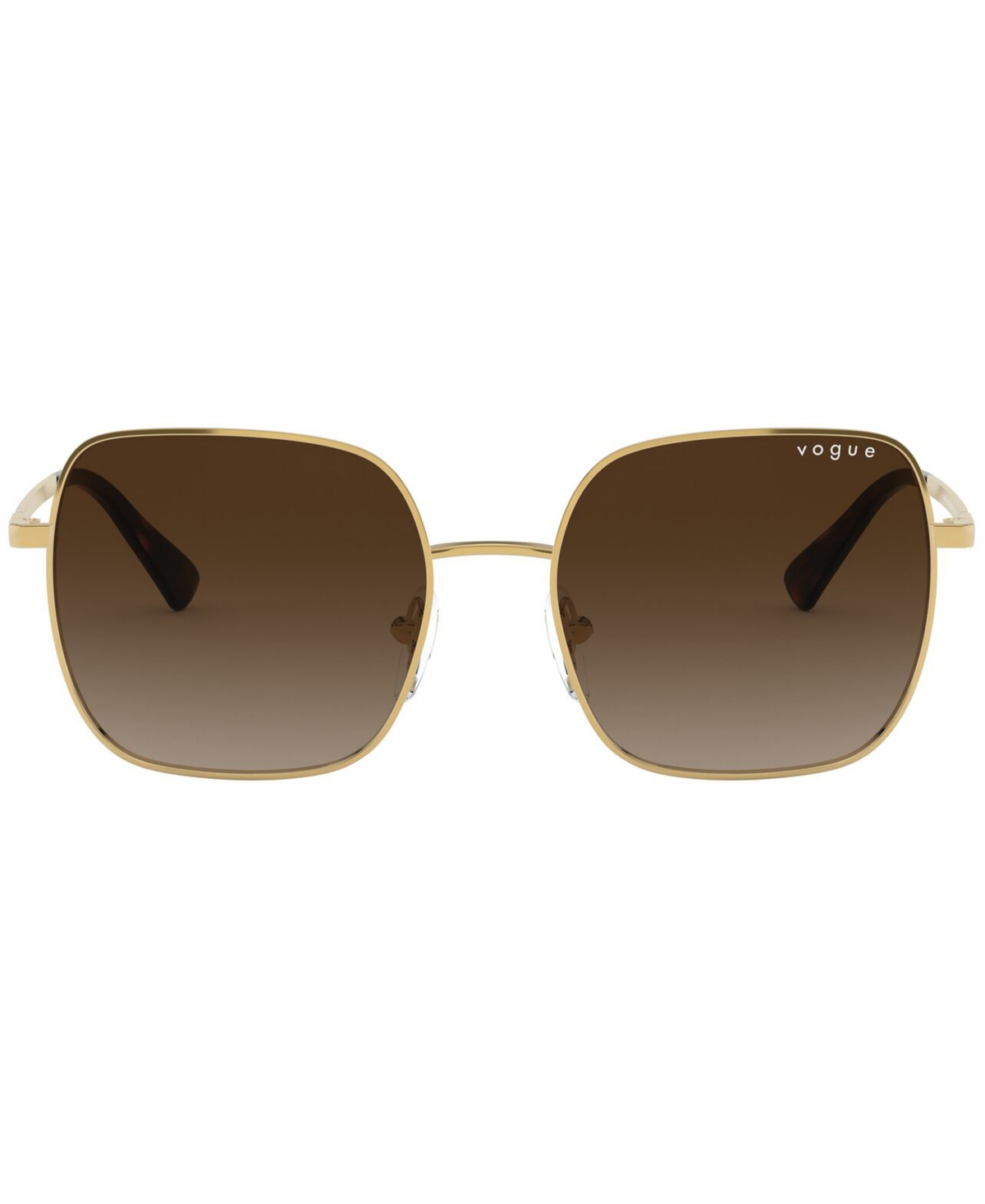 Shop Vogue Eyewear Sunglasses In Gold,brown Gradient