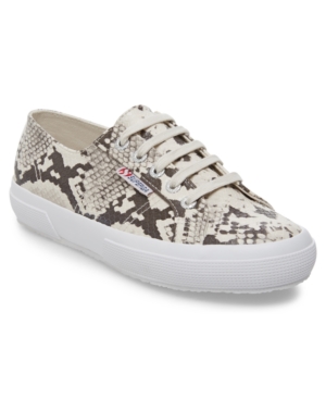 image of Superga Women-s 2750 Synth Snake Lace-Up Sneakers Women-s Shoes