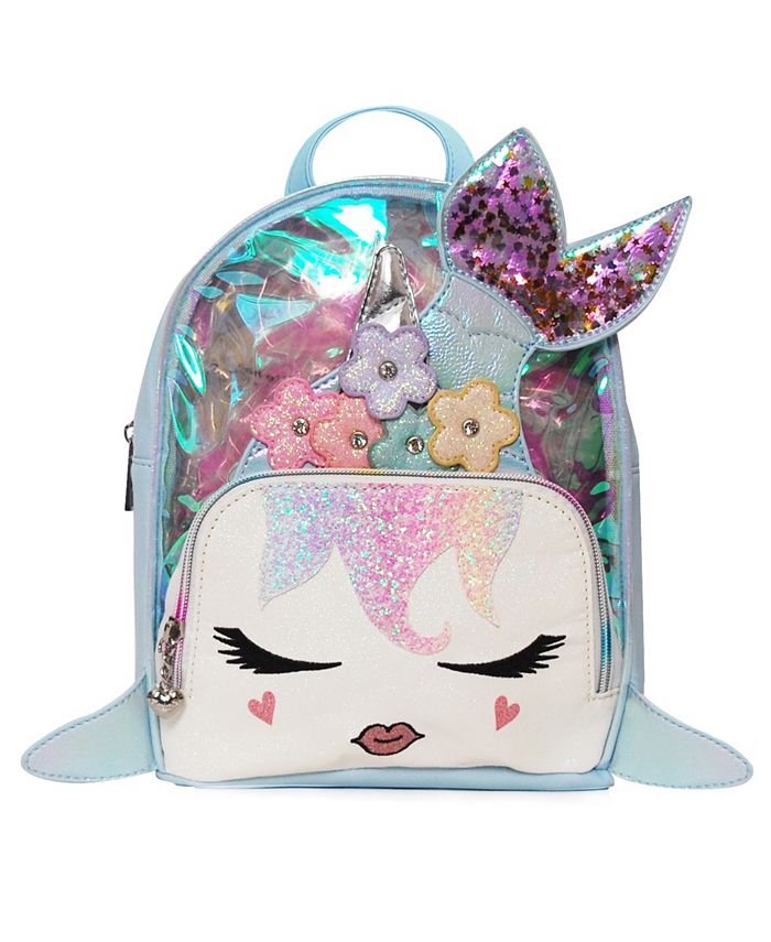 OMG! Accessories Big Girls Gisel Clear Mermaid Mini Backpack - Macy's