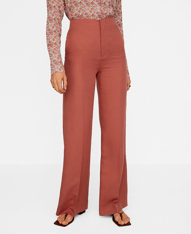 mango elastic waist pants