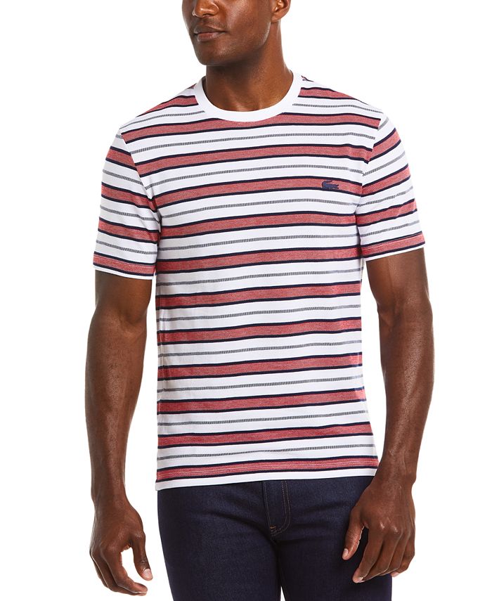 Lacoste Men's Stripe T-Shirt, Created for Macy's & Reviews - T-Shirts ...