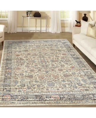 KM Home CLOSEOUT! Silvano Sil-02 Beige 5'3" x 7'3" Area Rug