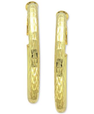 Medium Hoop Earrings in 18k Gold-Plated Sterling Silver, 1-1/2", Created for Macy's