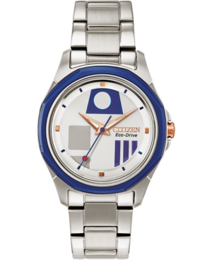 image of Citizen Eco-Drive Women-s Star Wars R2-D2 Stainless Steel Bracelet Watch 35mm
