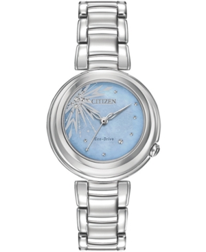 image of Citizen Eco-Drive Women-s Elsa Diamond-Accent Stainless Steel Bracelet Watch 31mm