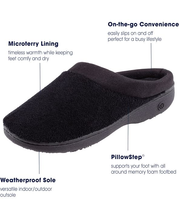 isotoner signature microterry pillowstep slipper