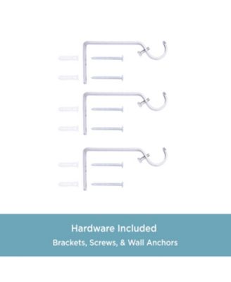 Bryce Decorative Curtain Rod with Finials for Medium to Large Windows – Stylish Satin Nickel Design