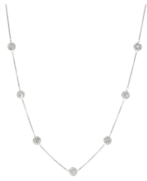 Giani Bernini Crystal Ball 18" Statement Necklace In Sterling Silver, Created For Macy's In Sterling Silver