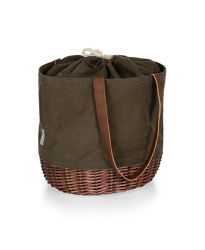 Oniva Picnic Time Coronado Canvas and Willow Basket Tote Macy's